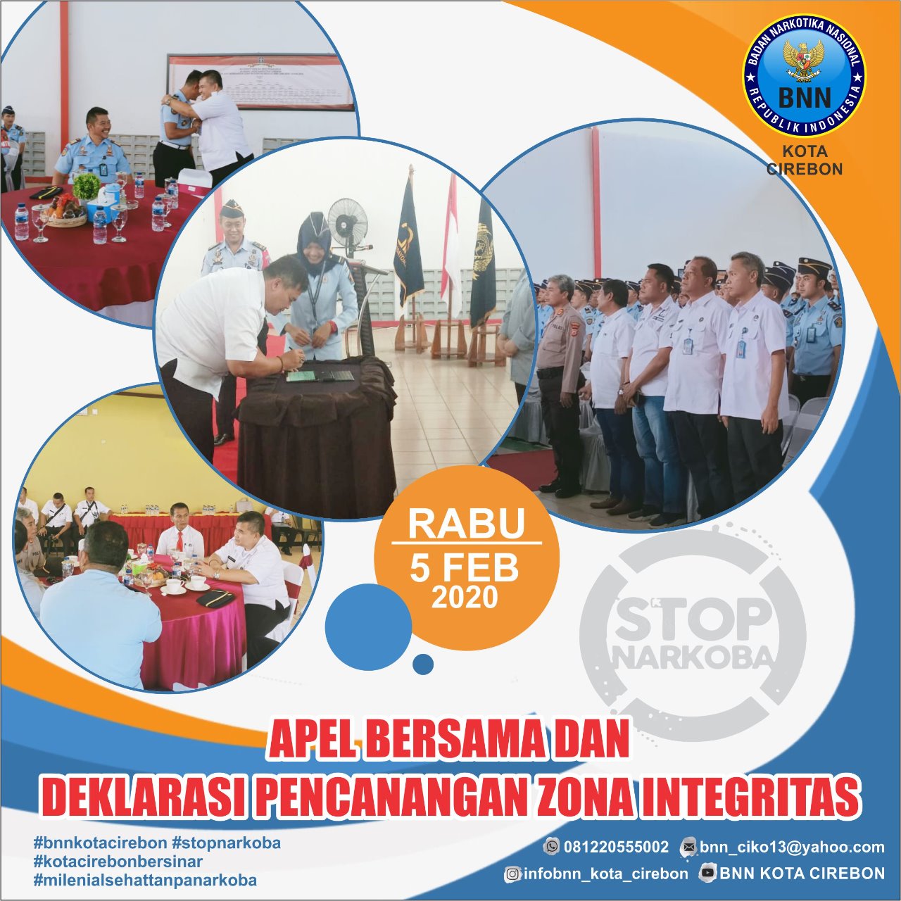 Deklarasi Pencanangan Zona Integritas di Lapas Narkotika Kelas IIA Cirebon