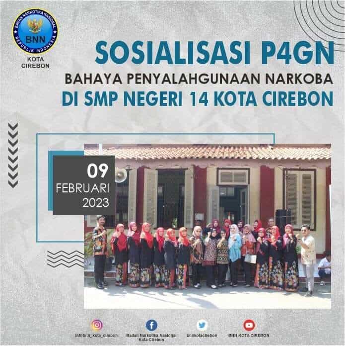 BNN Kota Cirebon Gelar Sosialisasi P4GN di SMP Negeri 14 Cirebon