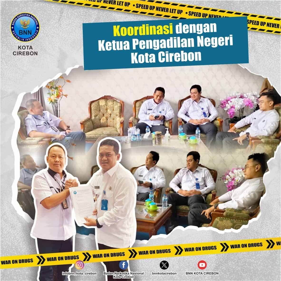 BNN Kota Cirebon Lakukan Koordinasi dengan Pengadilan Negeri Kota Cirebon BNN Kota Cirebon Lakukan Koordinasi dengan